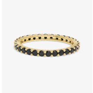 Melinda Maria The Baby Heiress Ring - Gold|Black Diamondettes